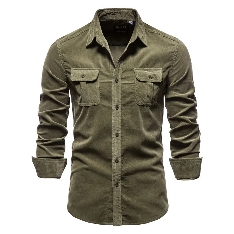 Camisa Casual Masculina Valenza Em Algodão Manga Longa