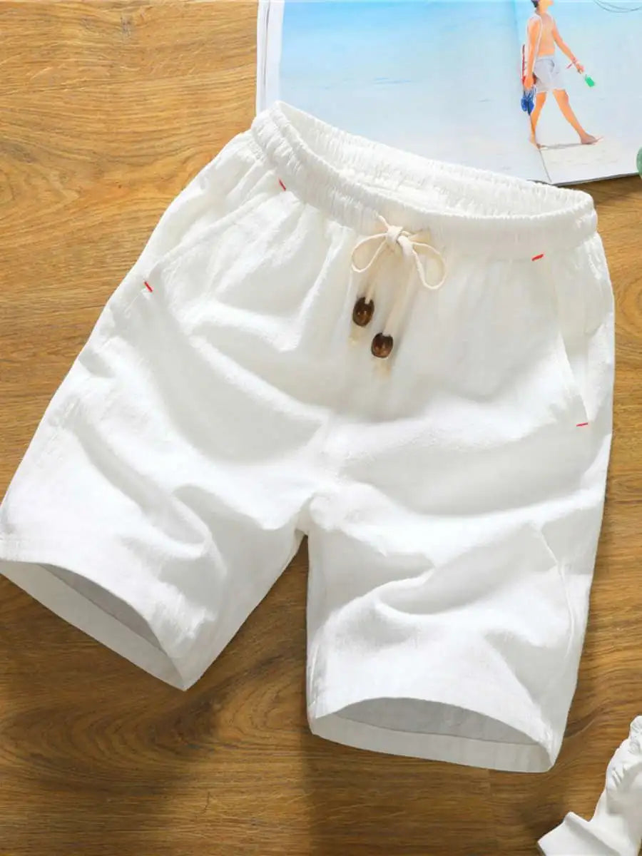 Bermuda Masculina de Linho Luxury Fit