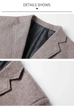 TFETTERS Brand 2025 Spring Elegant Blazer for Men Long Sleeve 2 Button Wedding Party Easy Care Business Blazers Suits Men
