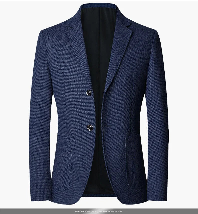 TFETTERS Brand 2025 Spring Elegant Blazer for Men Long Sleeve 2 Button Wedding Party Easy Care Business Blazers Suits Men