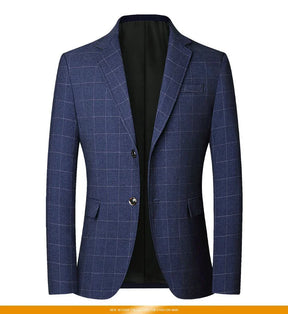 TFETTERS Brand 2025 Spring Mens Wedding Suits Blazer Check Autumn Single Breasted Suits Blazers Men Fashion Blazer for Mens