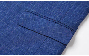 TFETTERS Brand 2025 Spring Mens Wedding Suits Blazer Check Autumn Single Breasted Suits Blazers Men Fashion Blazer for Mens