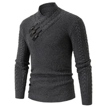 Suéter Masculino Valmont Tricô Trançado Gola Alta