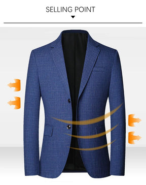 TFETTERS Brand 2025 Spring Mens Wedding Suits Blazer Check Autumn Single Breasted Suits Blazers Men Fashion Blazer for Mens
