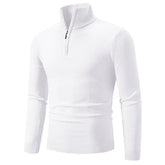 New Arrival Autumn/winter Men's Knitted Pullover Sweater Zipper Half Polo/turtle Neck Casual Top Long Sleeve