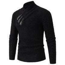 Suéter Masculino Valmont Tricô Trançado Gola Alta